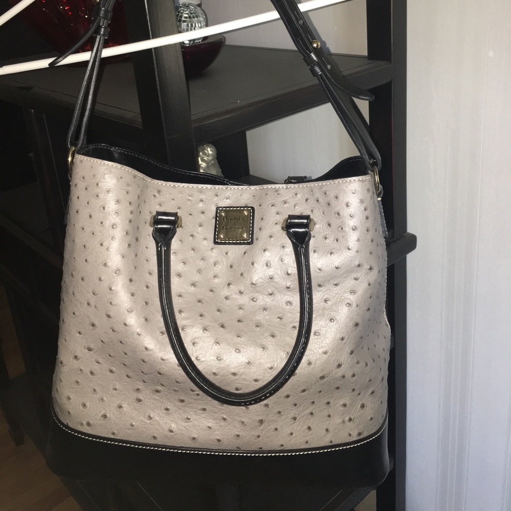 DOONEY BOURKE ostrich-embossed leather tote*NWOT